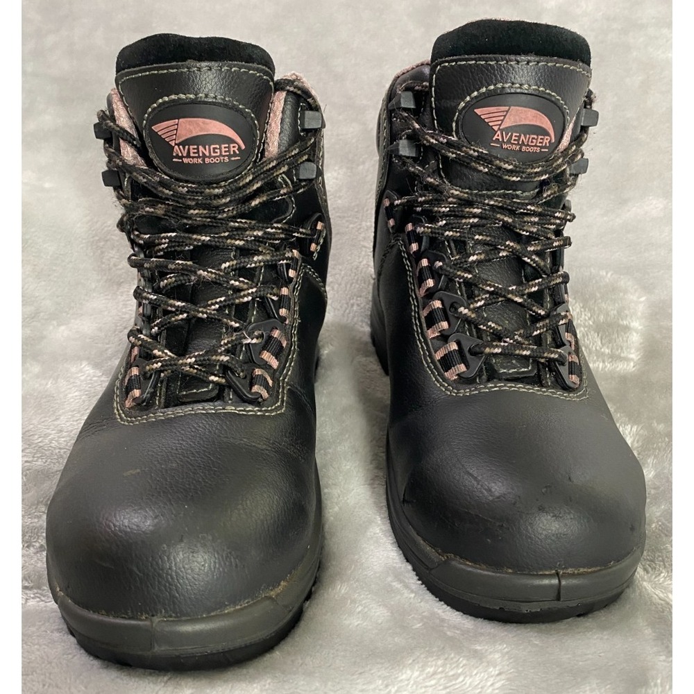 Avenger Breaker Work Boots Women 6 Black Waterproof Steel Toe Safety A7287